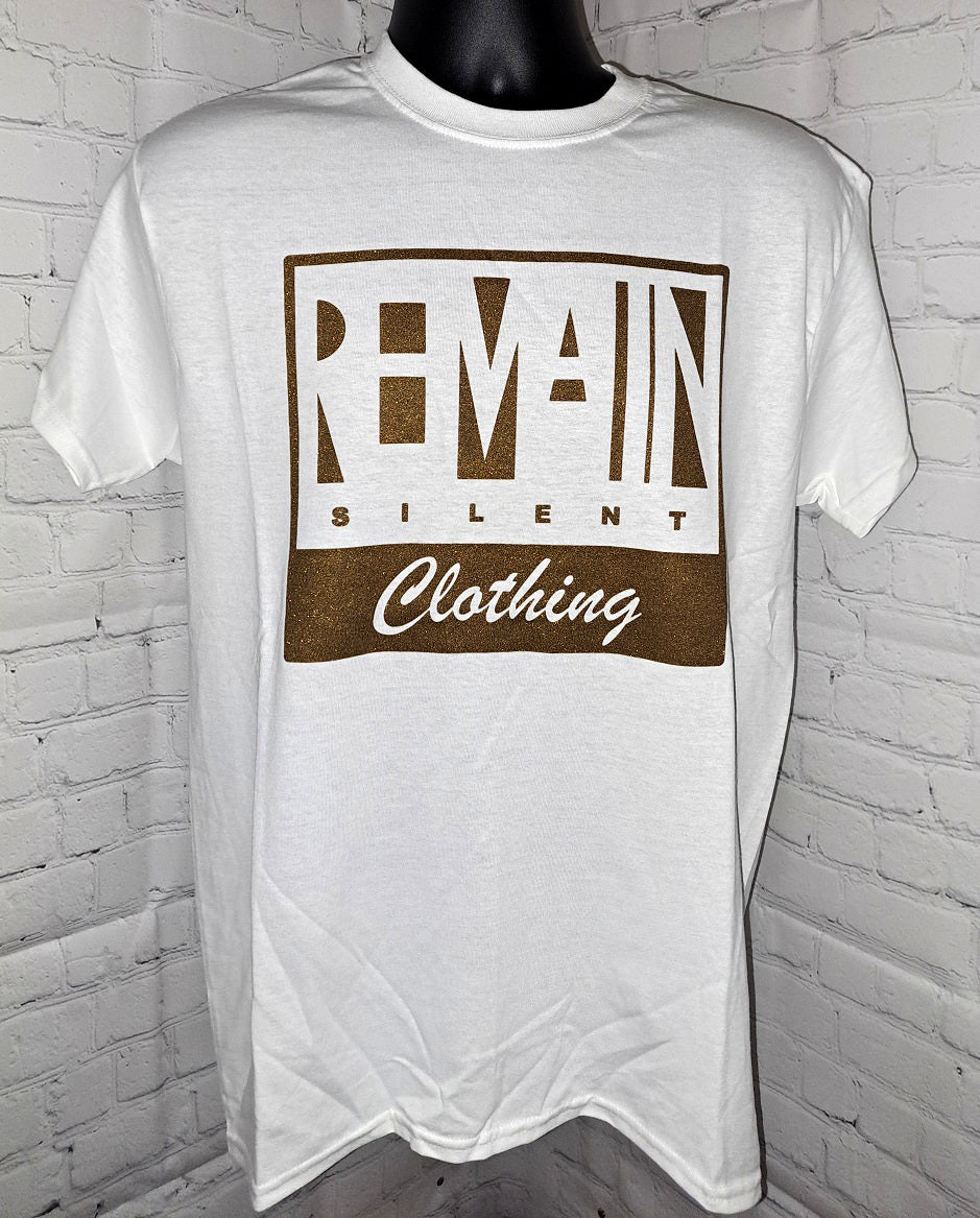 Gold Tag Logo Shirt | Gold Logo Shirt | Remain Silent Clothing