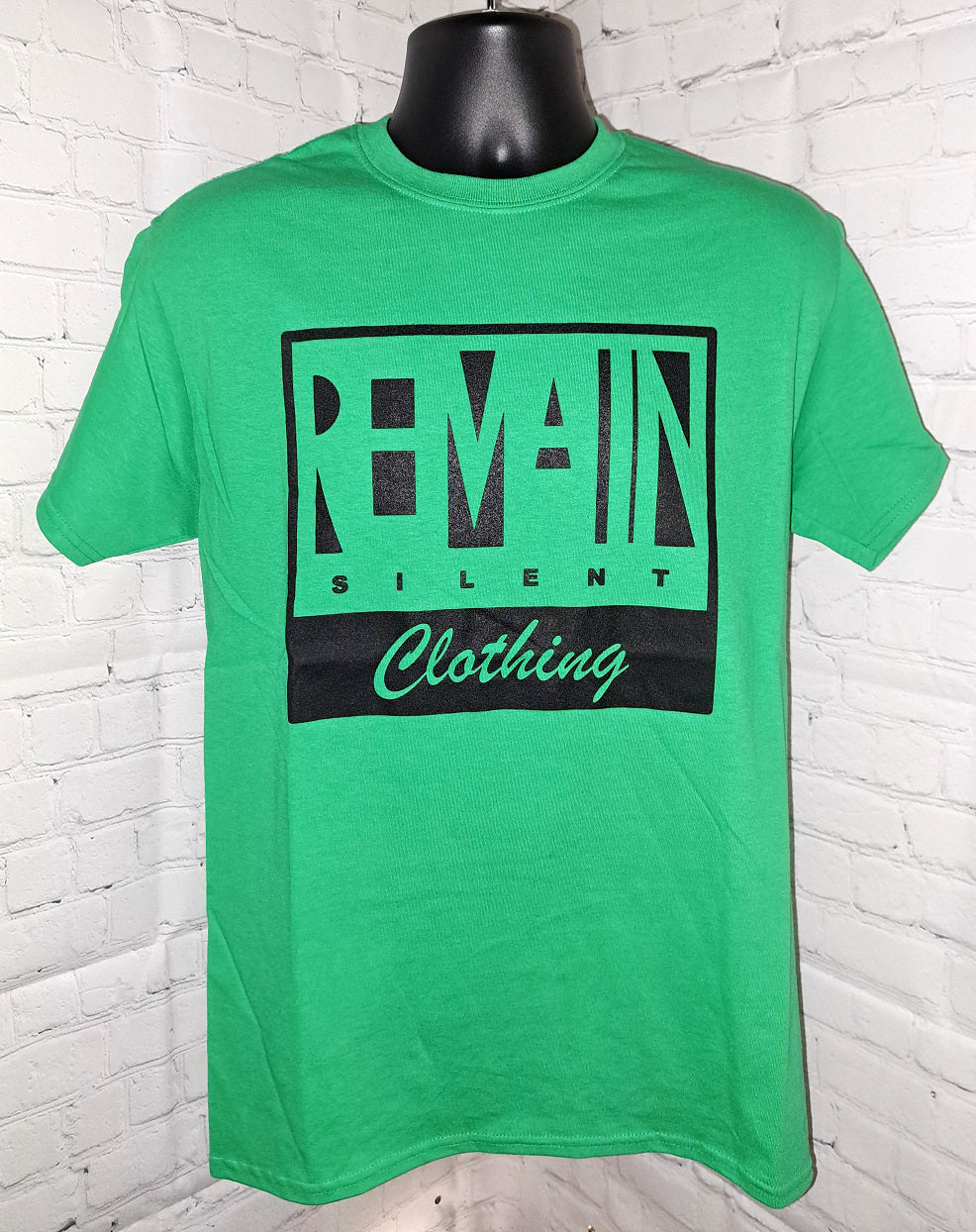 Black Custom Logo Shirt | Black Logo Shirt | Remain Silent Clothing