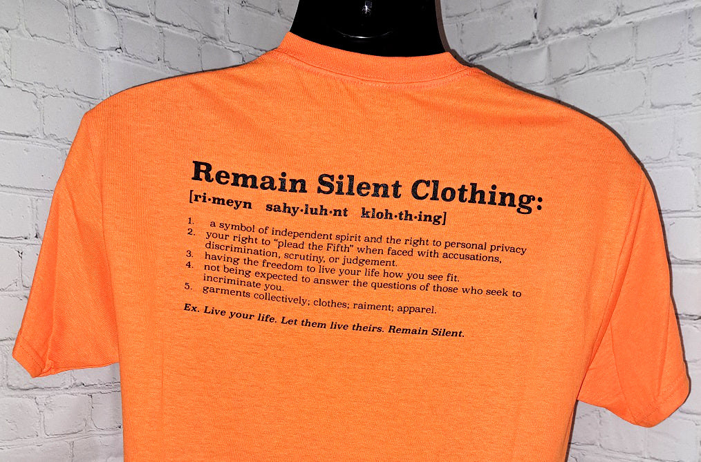 Remain Definition Shirt | Customs Shirt | Remain Silent Clothing