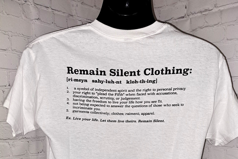 Remain Definition Shirt | Customs Shirt | Remain Silent Clothing