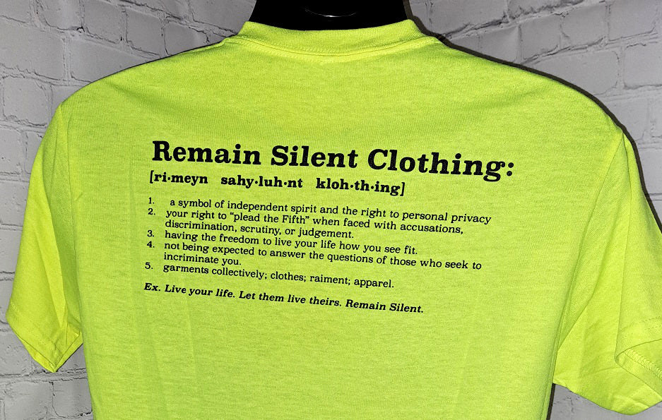 Remain Definition Shirt | Customs Shirt | Remain Silent Clothing