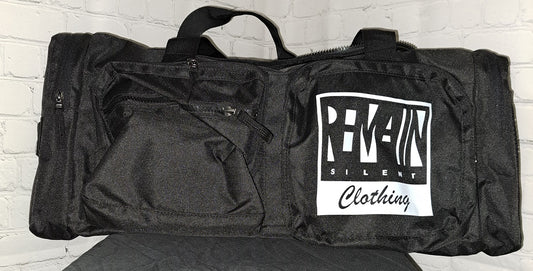 Duffle Tag Logo Bag | Black Duffle Bag | Remain Silent Clothing